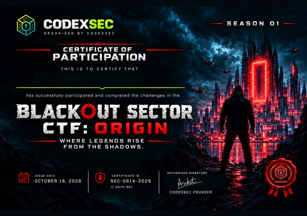 BlackOut Sector CTF: Origin Certificate