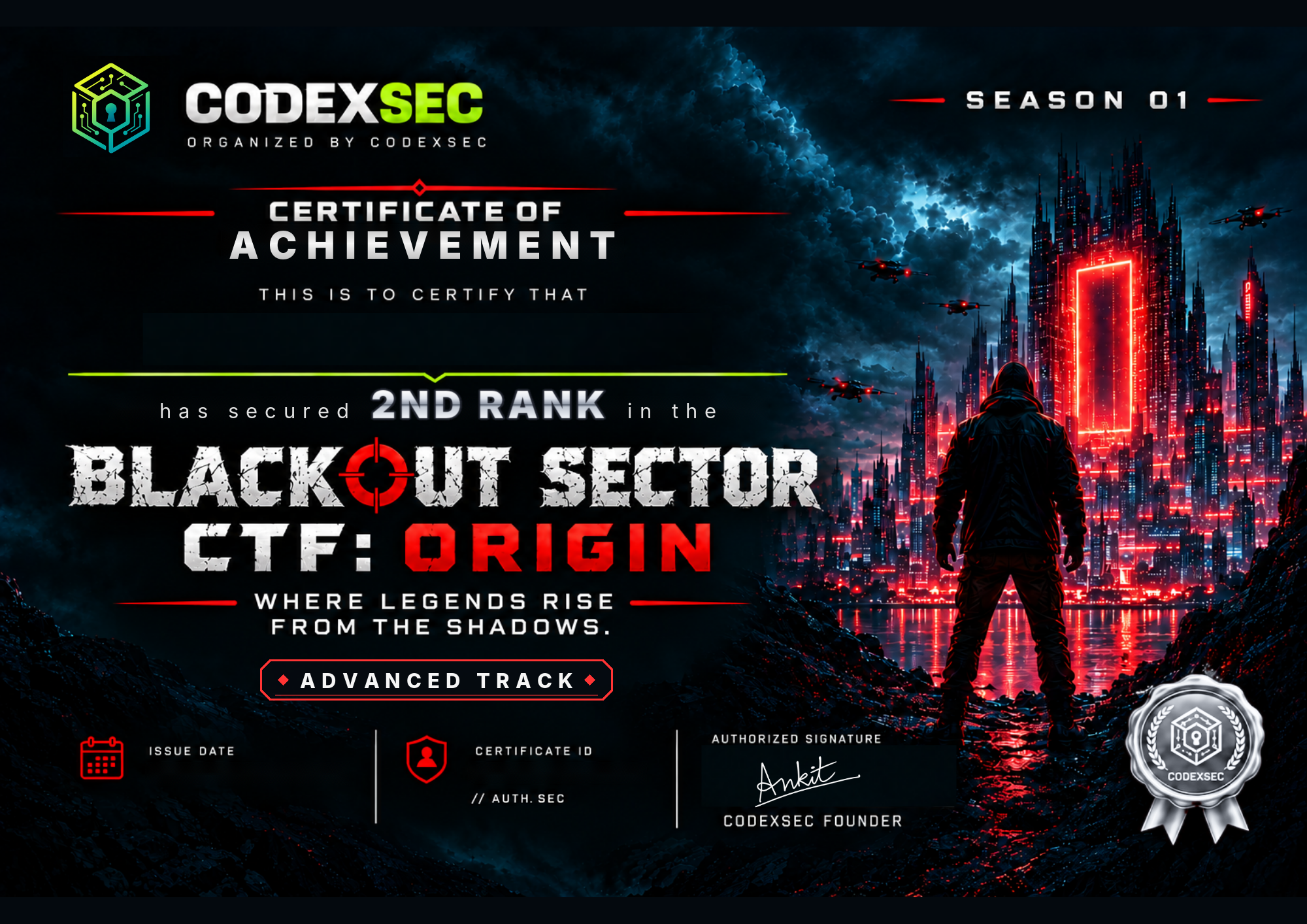 BlackOut Sector CTF: Origin - 2nd Place Finalist (Advanced Track)